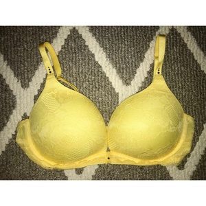 VS 34D Yellow Push-up Bra